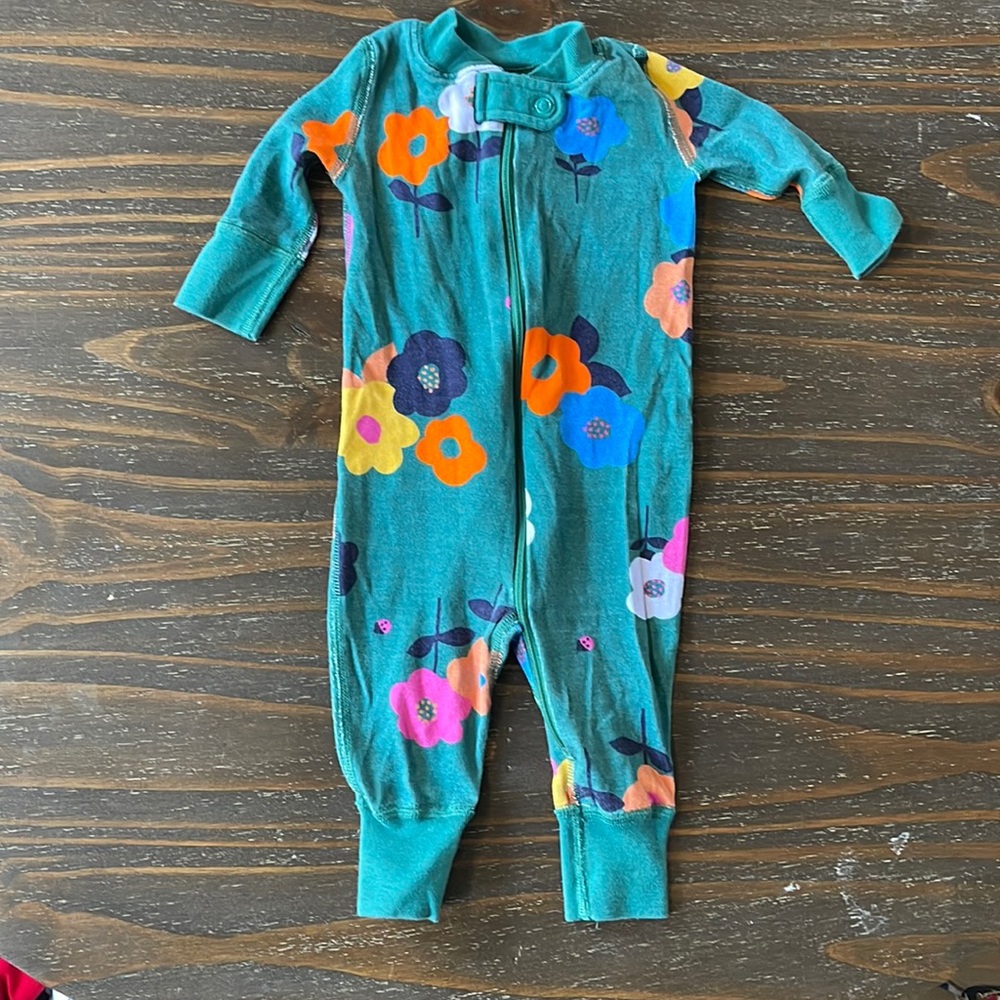 Hanna andersson zip up jammies jams floral